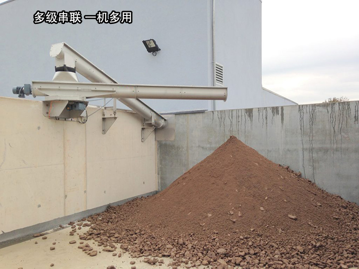 污泥输送可多级串联式安装，超长间隔输送物料